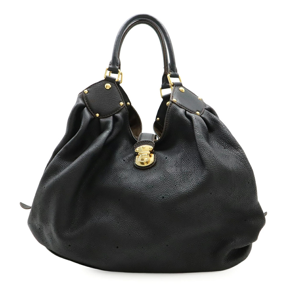 LOUIS VUITTON Monogram Mahina Tote Bag Shoulder Leather Noir Black